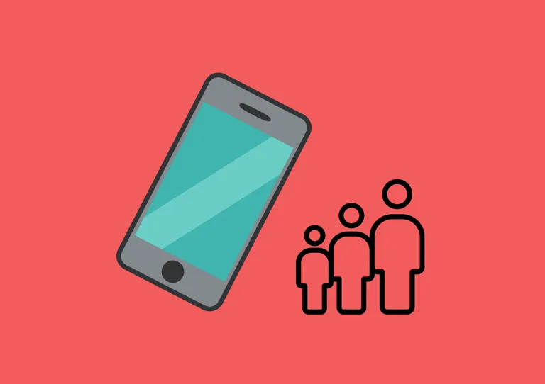Forsidebilde til innlegget som viser en illustrasjon av en mobiltelefon og tre personer som illustrerer ulike aldre