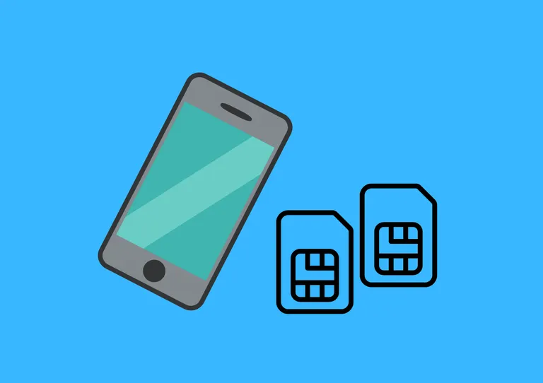 Forsidebilde til innlegget som viser en illustrasjon av en mobiltelefon og to sim kort