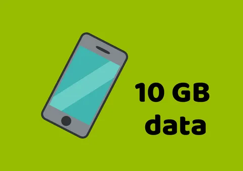 Forsidebilde til innlegget som viser en illustrasjon av en mobiltelefon og skriften 10 GB data