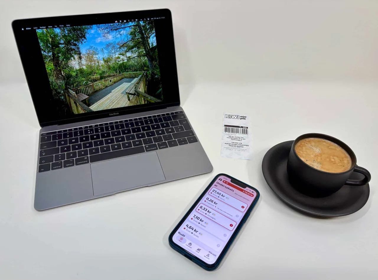 Bilde som viser en PC med et stockfoto, en pantelapp og en mobil med AttaPoll-appen åpen som illustrasjon på noen av ekstrainntektene omtalt i innlegget.