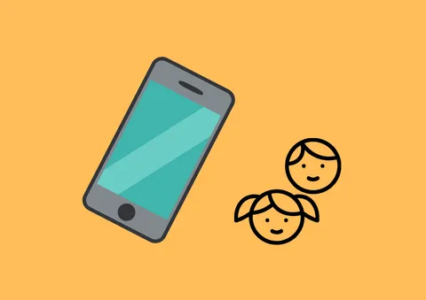 Forsidebilde til innlegget som viser en illustrasjon av en mobiltelefon og to barn